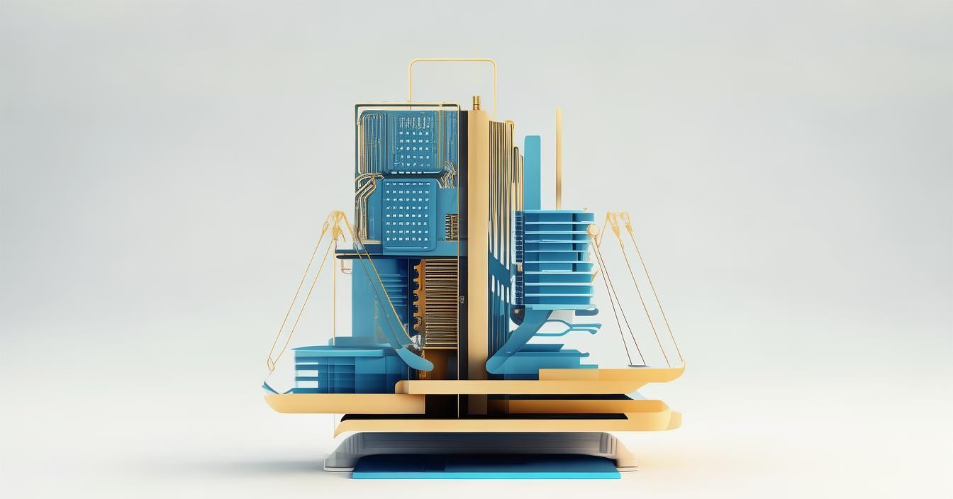 监管审查与开源社区科技插画